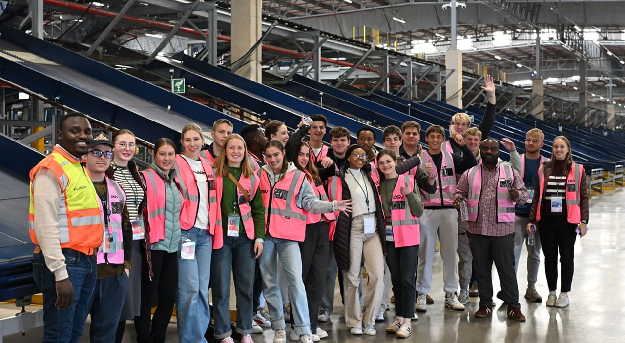 University of Pretoria's Industrial Engineering students visiting DSV's flagship facility in South Africa